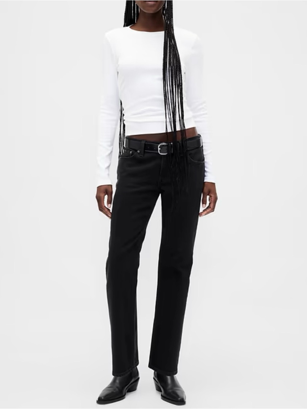GAP Black Denim Vintage Slim Low Rise Jeans Label